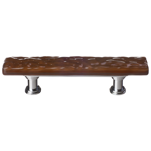 Sietto SP-209-PC Skinny Glacier Woodland Brown Pull with Polished Chrome Base