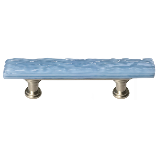 Sietto SP-215-SN Skinny Glacier Powder Blue Pull with Satin Nickel Base