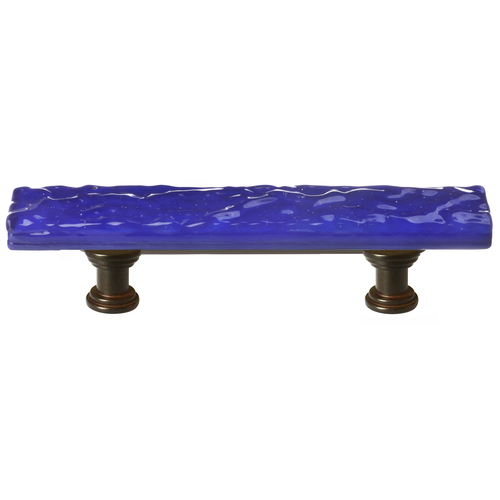 Sietto SP-221-ORB Skinny Glacier Cobalt Pull with Oil-Rubbed Bronze Base