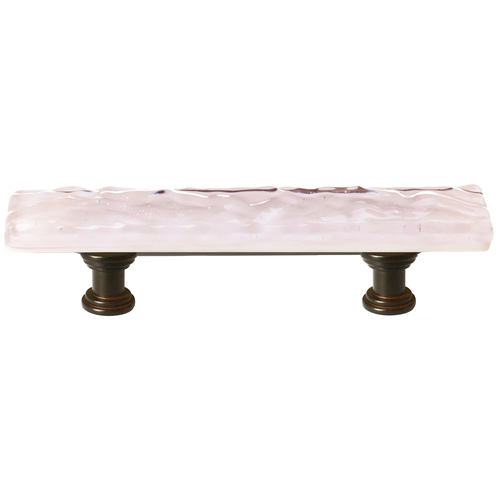Sietto SP-228-ORB Skinny Glacier Rose Pull with Oil-Rubbed Bronze Base