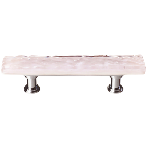 Sietto SP-228-PC Skinny Glacier Rose Pull with Polished Chrome Base