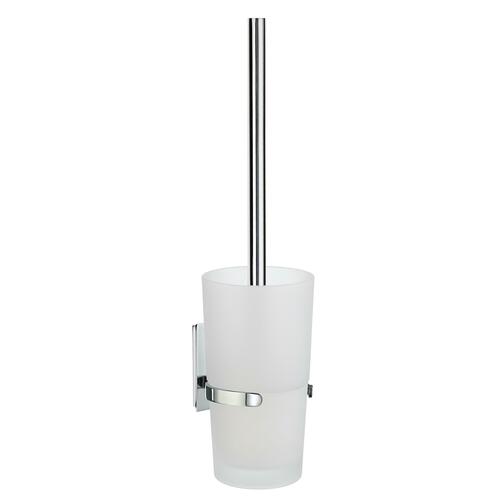 Smedbo ZK333 Toilet Brush with Frosted Glass Container