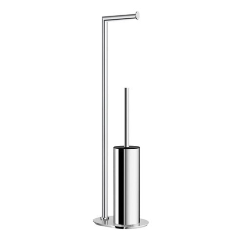 Smedbo FK613 Free Standing Toilet Roll Holder Brush