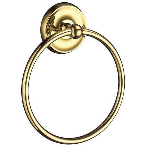 Smedbo V244 Towel Ring, Polished Brass