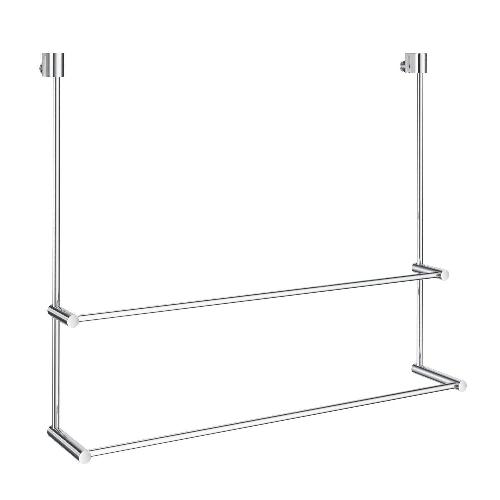 Smedbo DK3102 Double Towel Rail for Glass Shower Panel