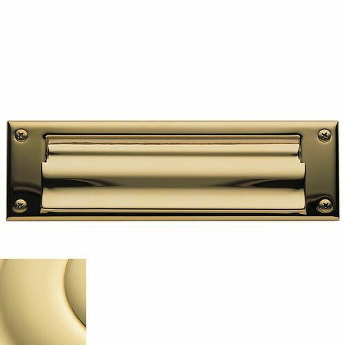 Baldwin 0015031 Unlacquered Brass Letter Box Plate