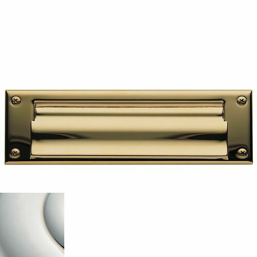 Baldwin 0015055 Letter Box Plate Bright Nickel Finish Lifetime