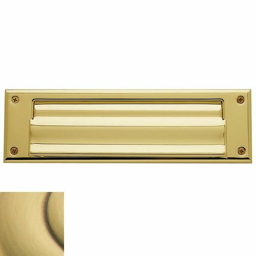 Baldwin 0017060 Satin Brass Brown Letter Box Plate