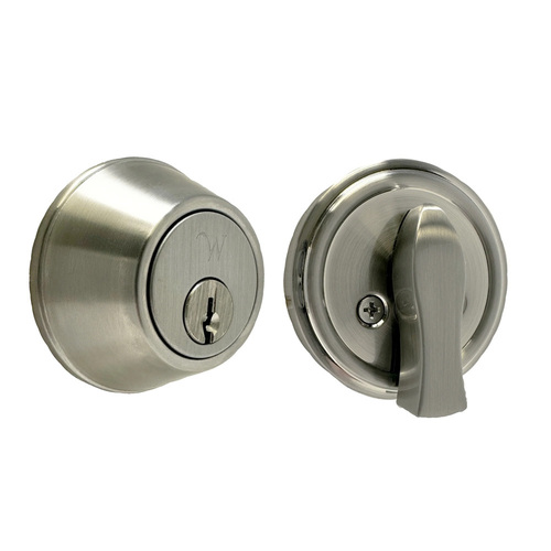 Weslock 00471-N-NSL23 Satin Nickel Single Cylinder Deadbolt, Adjustable Latch, 2 1/4