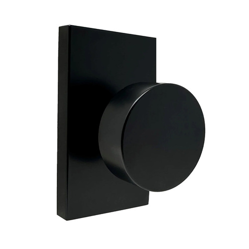 Weslock 009004242FR20 Mesa Passage Knob with Rectangular Rose, Adjustable Latch, Matte Black