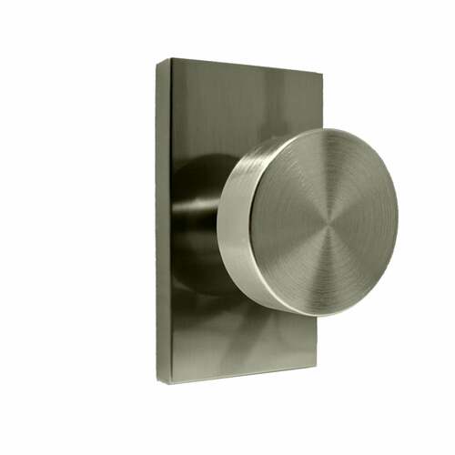 Weslock 009004N4NFR20 Mesa Satin Nickel Passage Knob with Rectangular Rose and Adjustable Latch