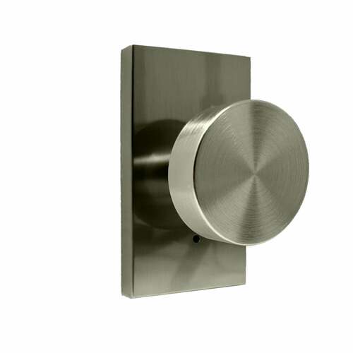 Weslock 009104N4NFR20 Mesa Privacy Knob with Rectangular Rose, Satin Nickel Finish