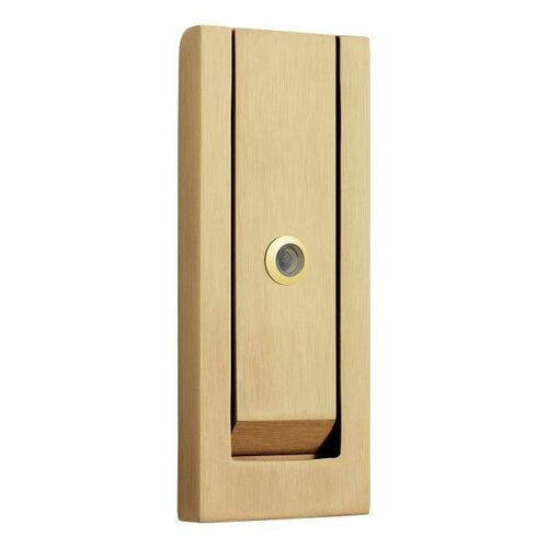 Baldwin 0185033 Vintage Brass Modern Door Knocker with Scope
