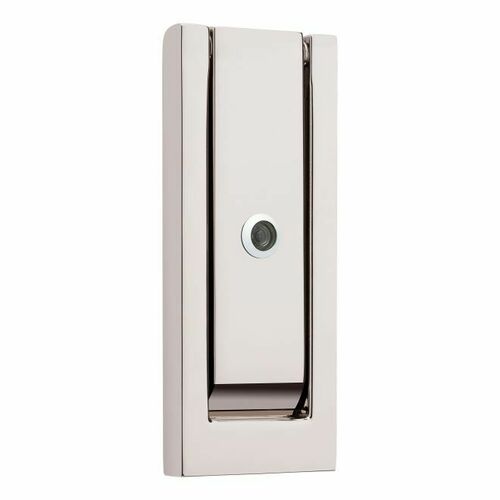 Baldwin 0185055 Modern Bright Nickel Door Knocker with Lifetime Finish