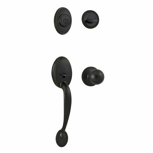 Weslock 02810-1G1FR2D Hillcrest Single Cylinder Handleset, Hudson Trim, Oil Rubbed Bronze Finish