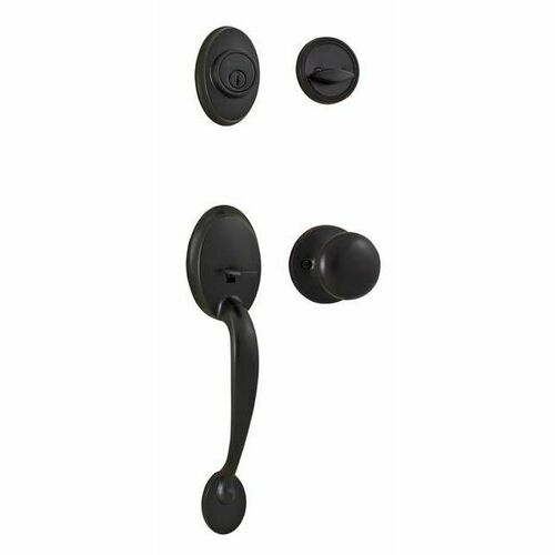 Weslock 02810-1S1FR2D Hillcrest Single Cylinder Handleset, Salem Trim, Oil Rubbed Bronze Finish
