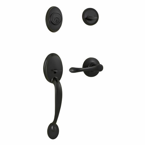 Weslock 02810-1V1FR2D Hillcrest Single Cylinder Handleset, Somerset Trim, Oil Rubbed Bronze