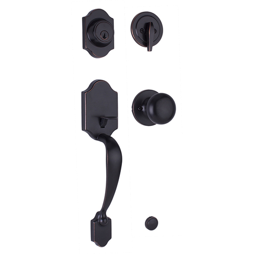 Weslock 02820-1S1FR2D Parkside Single Cylinder Handleset, Salem Trim, Oil Rubbed Bronze Finish