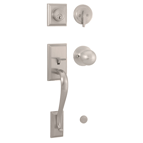 Weslock 02830-NGNFR2D Mercy Single Cylinder Handleset, Hudson Trim, Satin Nickel Finish