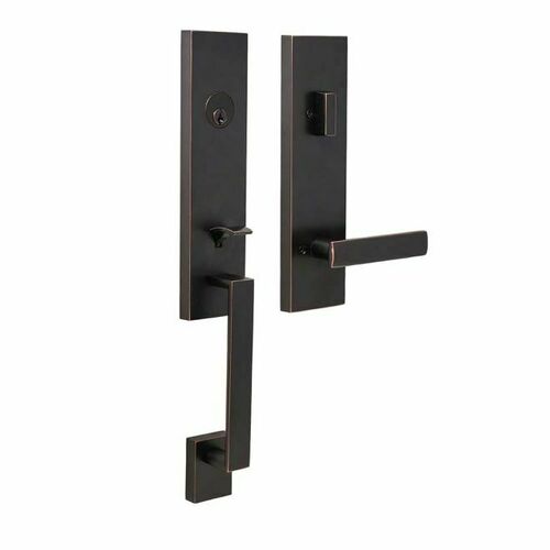 Weslock 02870-131SL2D Leighton Single Cylinder Handleset with Utica Lever, Oil Rubbed Bronze