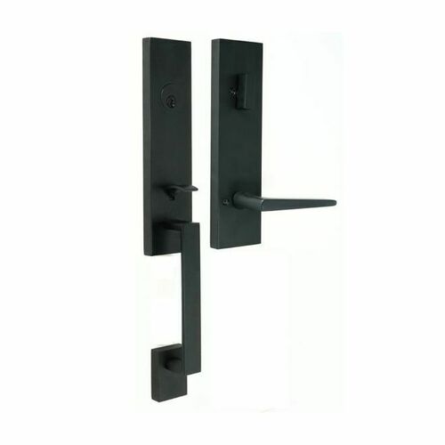 Weslock 02870-272SL2D Leighton Single Cylinder Handleset with Philtower Lever, Matte Black