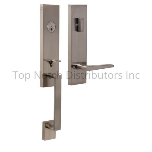 Weslock 02870-N7NSL2D Leighton Single Cylinder Handleset with Philtower Lever, Satin Nickel