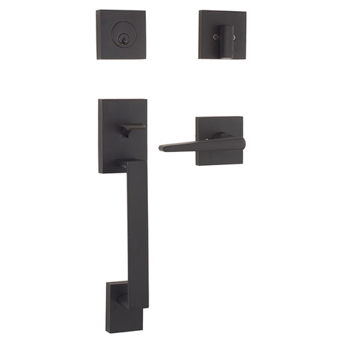 Weslock 02880-272FR2D Brookside Single Cylinder Handleset with Philtower Lever, Matte Black