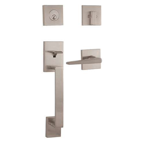 Weslock 02880-N7NFR2D Brookside Single Cylinder Handleset with Philtower Lever, Satin Nickel