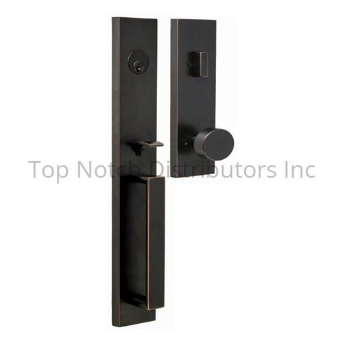 Weslock 02890-141SL2D Xanthis Single Cylinder Handleset with Mesa Knob, Oil Rubbed Bronze Finish
