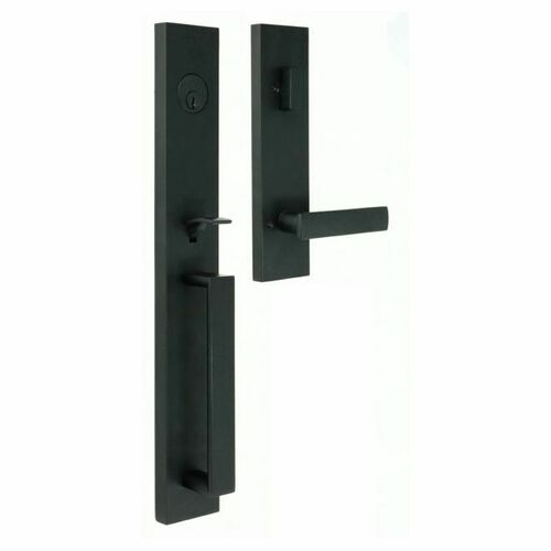 Weslock 02890-232SL2D Xanthis Single Cylinder Handleset with Utica Lever, Matte Black Finish