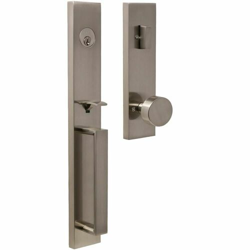 Weslock 02890-N4NSL2D Xanthis Single Cylinder Handleset with Mesa Knob, Satin Nickel Finish