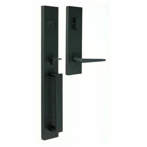 Weslock 02895-2720020 Xanthis Dummy Handleset with Philtower Lever, Matte Black Finish
