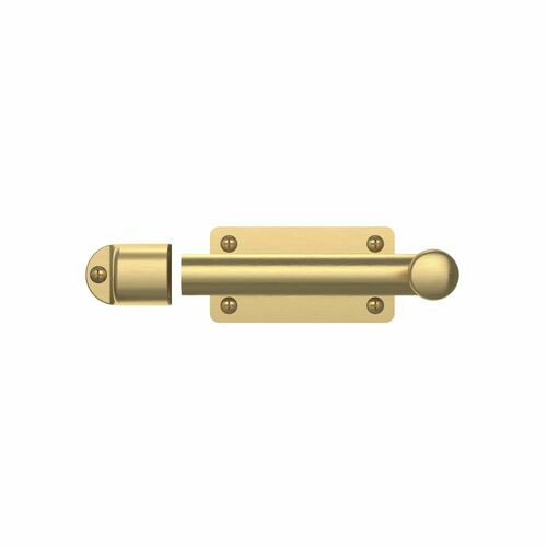 Baldwin 0345044 Satin Brass Dutch Door Bolt - Lifetime Finish