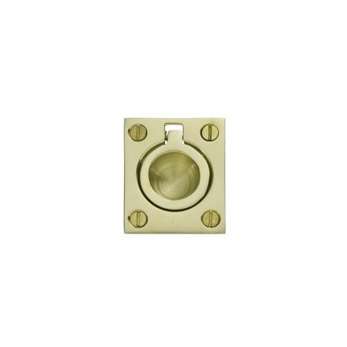 Baldwin 0392044 Flush Pull - Lifetime Satin Brass Finish