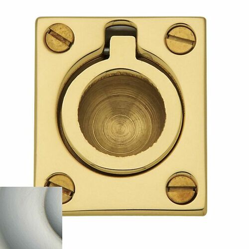 Baldwin 0392056 Satin Nickel Flush Pull - Lifetime Finish