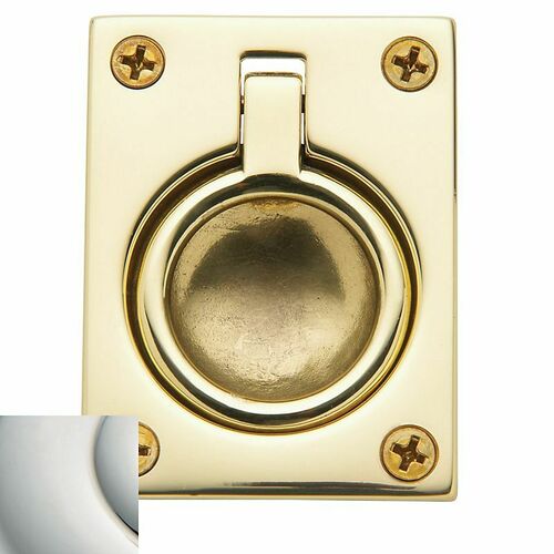 Baldwin 0394055 Flush Pull - Lifetime Bright Nickel Finish