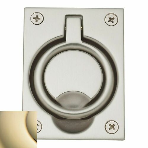 Baldwin 0395003 Flush Pull - Lifetime Brass Finish