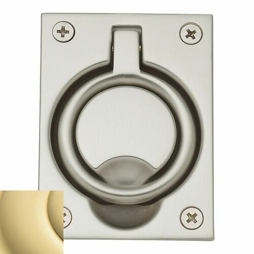Baldwin 0395031 Unlacquered Brass Flush Pull