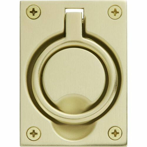 Baldwin 0395044 Flush Pull - Lifetime Satin Brass Finish