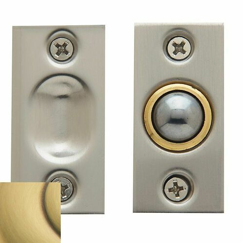 Baldwin 0425060 Satin Brass Adjustable Ball Catch with Brown Finish