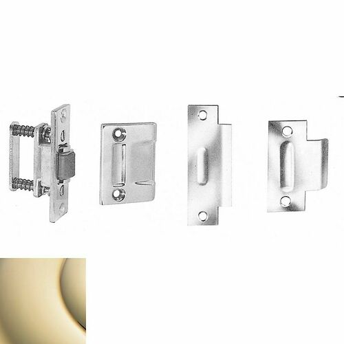 Baldwin 0430003 Full Lip Strike Roller Latch - Lifetime Brass Finish