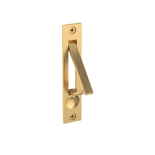 Baldwin 0465044 Satin Brass Edge Pull - Lifetime Finish