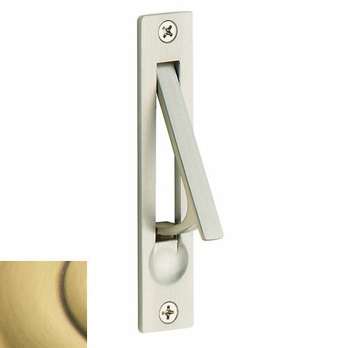 Baldwin 0465060 Satin Brass Edge Pull with Brown Finish