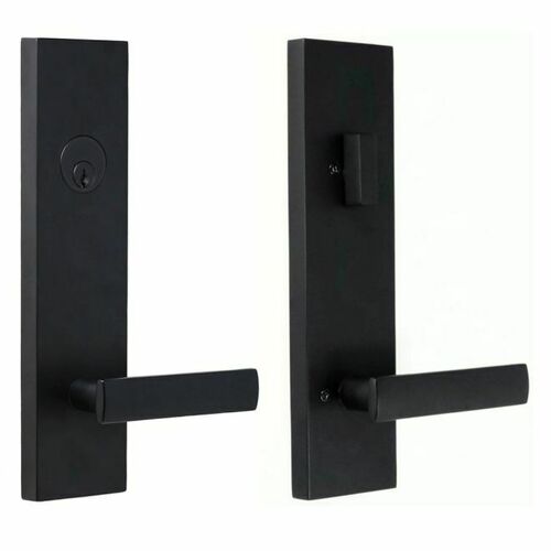 Weslock 066213232SL2D Utica Lever Addy Escutcheon Single Cylinder Deadbolt - Matte Black