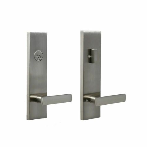 Weslock 066213N3NSL2D Utica Lever Addy Escutcheon Single Cylinder Deadbolt - Satin Nickel