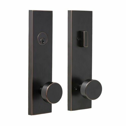 Weslock 066214141SL2D Mesa Knob Addy Escutcheon Single Cylinder Deadbolt Passage Lock - Oil Rubbed Bronze