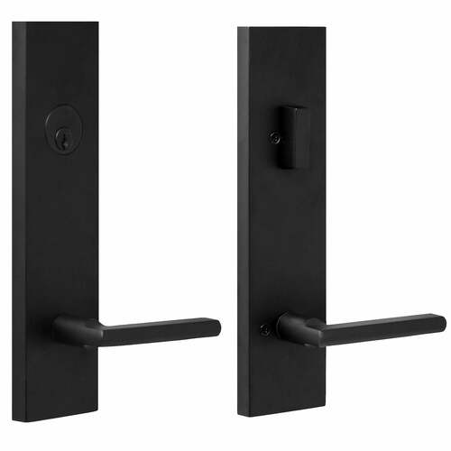 Weslock 066215252SL2D Atlas Lever Addy Single Cylinder Deadbolt Passage Lock, Matte Black