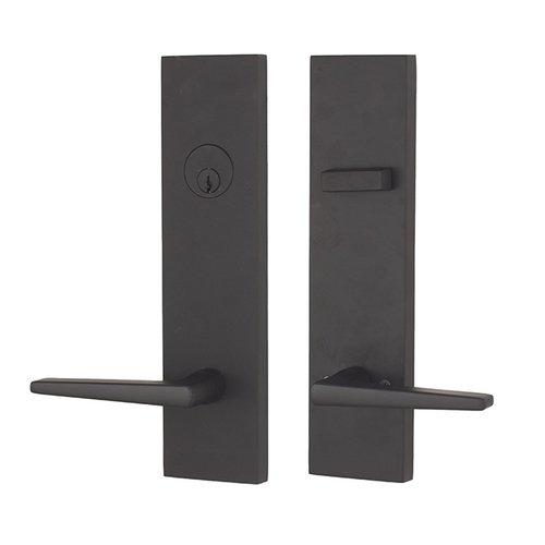 Weslock 066217272SL2D Philtower Matte Black Single Cylinder Deadbolt Passage Lock with Adjustable Latch