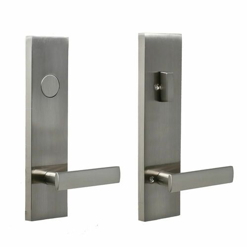 Weslock 066253N3N0020 Utica Satin Nickel Dummy Handle with Addy Escutcheon