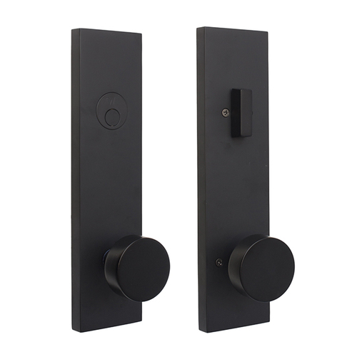 Weslock 0662542420020 Mesa Knob Addy Dummy Handle - Matte Black Escutcheon